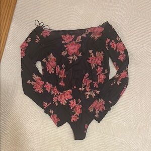 NWT- Free People Intimately Undercover Printed Bodysuit